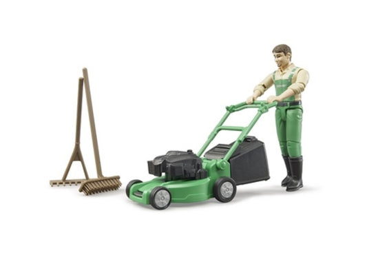 Bruder Gardener With Mower & Accessories